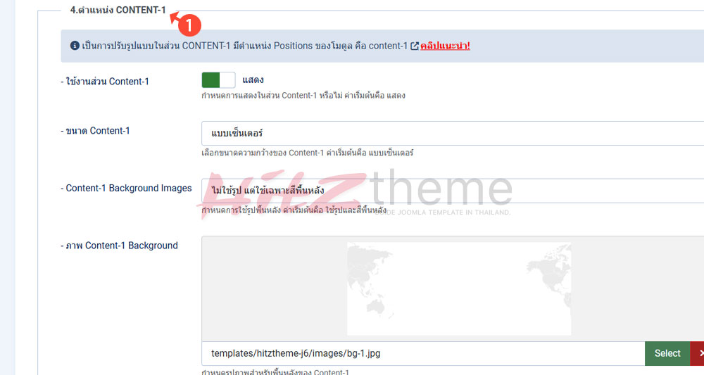 คู่มือการใช้งาน Hitztheme template
