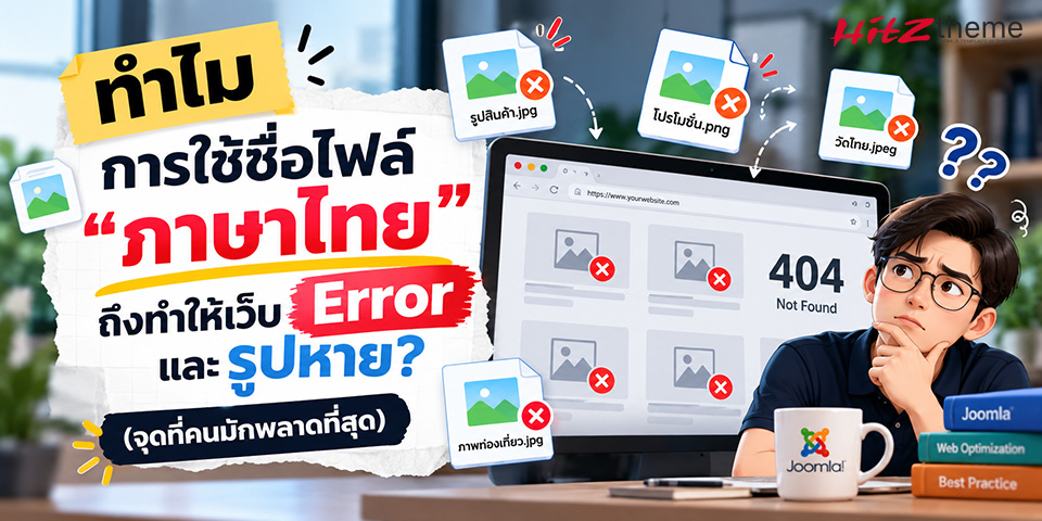 ทำไมชื่อไฟล์ภาษาไทยถึงทำให้เว็บ Error และรูปภาพหาย? | HitzTheme