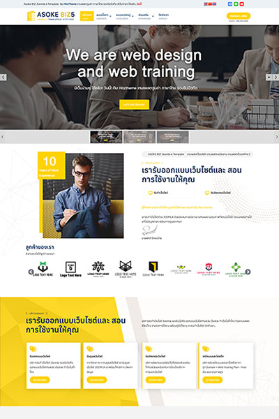 Asoke BIZ5 J6 - Joomla 6 Business Template สำหรับเว็บไซต์บริษัทและองค์กร