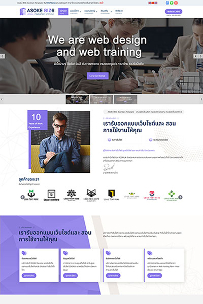 Asoke BIZ6 J6 - Joomla 6 Business Template สำหรับเว็บไซต์บริษัทและองค์กร