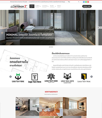 ตัวอย่างหน้าเว็บไซต์เทมเพลตจูมล่า