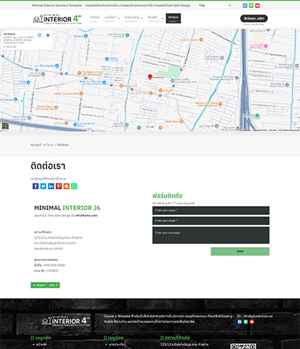 ตัวอย่างหน้าเว็บไซต์เทมเพลตจูมล่า