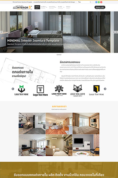 Minimal Interior5 J6 - Joomla 6 Template สำหรับธุรกิจออกแบบภายใน มินิมอล เรียบหรู