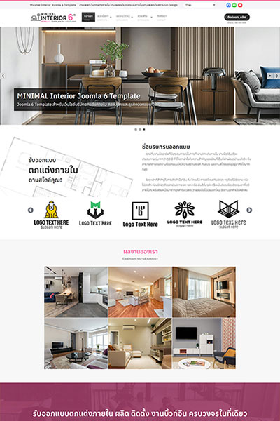 Minimal Interior6 J6 - Joomla 6 Template สำหรับธุรกิจออกแบบภายใน มินิมอล เรียบหรู