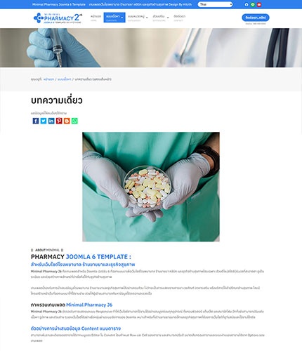 ตัวอย่างหน้าเว็บไซต์เทมเพลตจูมล่า