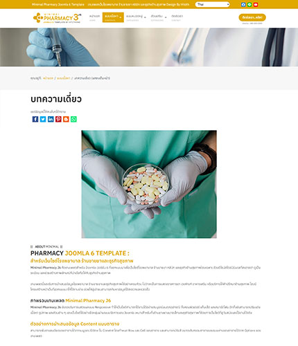 ตัวอย่างหน้าเว็บไซต์เทมเพลตจูมล่า