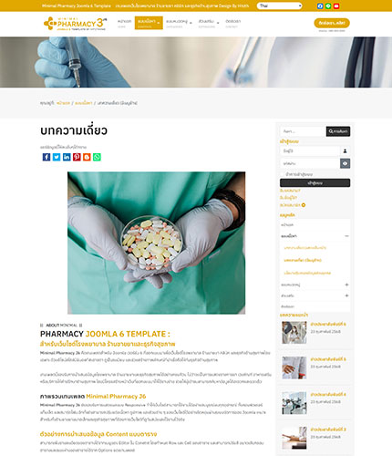 ตัวอย่างหน้าเว็บไซต์เทมเพลตจูมล่า