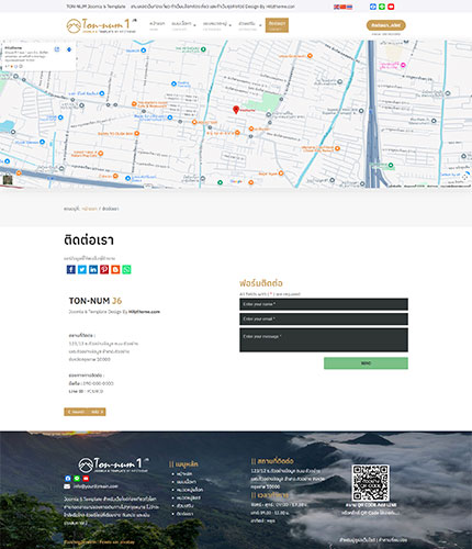 ตัวอย่างหน้าเว็บไซต์เทมเพลตจูมล่า