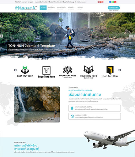 ตัวอย่างหน้าเว็บไซต์เทมเพลตจูมล่า