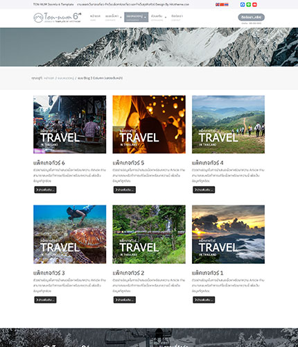 ตัวอย่างหน้าเว็บไซต์เทมเพลตจูมล่า